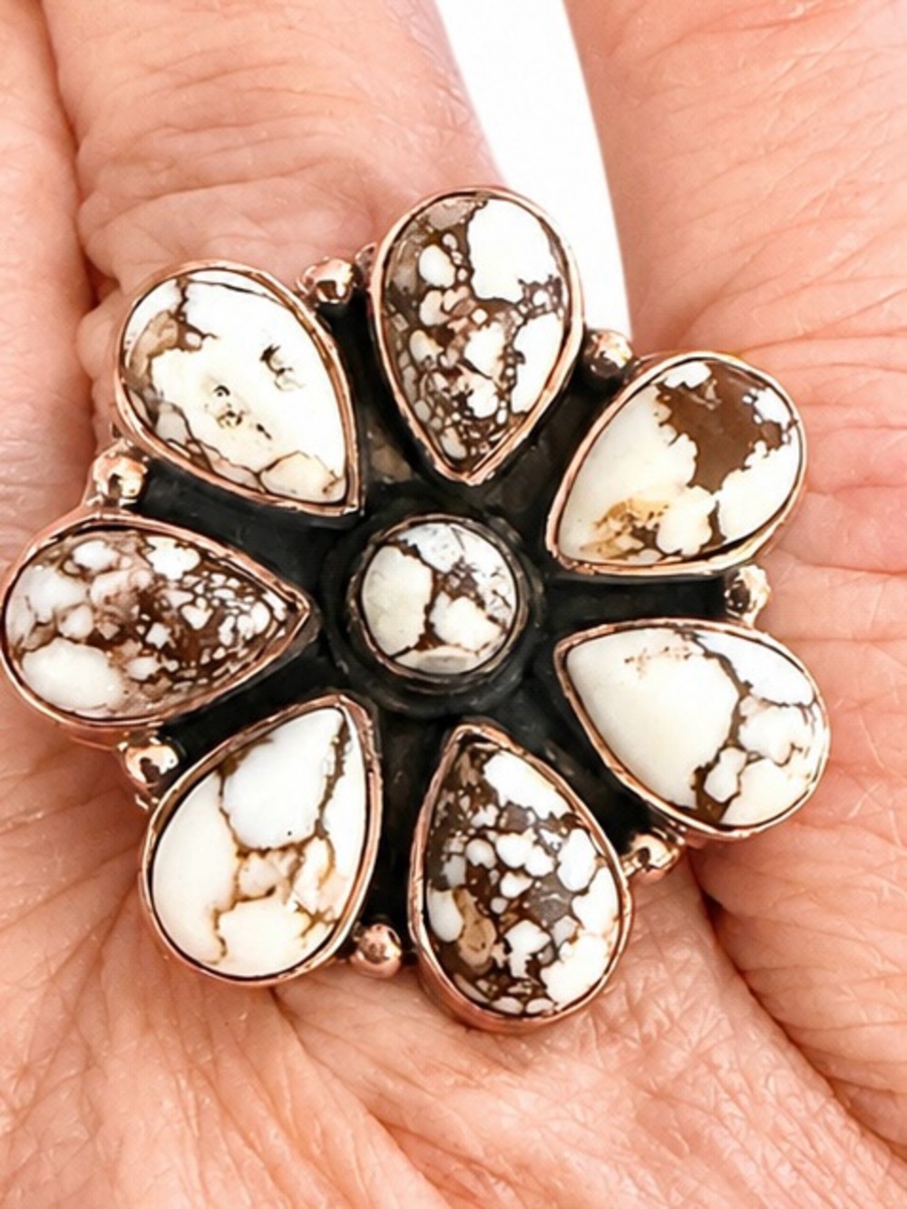 Wild Horse Cluster Ring Set in Copper